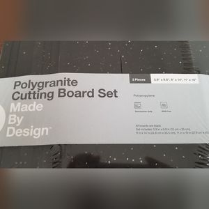 3 piece cutting board set. Black NWT